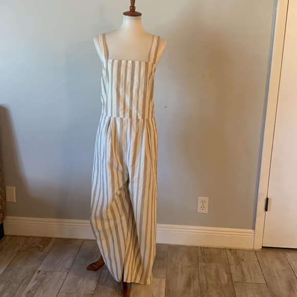 [Chriselle x J.O.A.] Striped Wide Leg Jumpsuit - Size XL - Picture 2 of 6